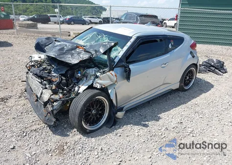 2013 Hyundai Veloster Turbo W/Black from USA, damaged, VIN KMHTC6AE7DU167385